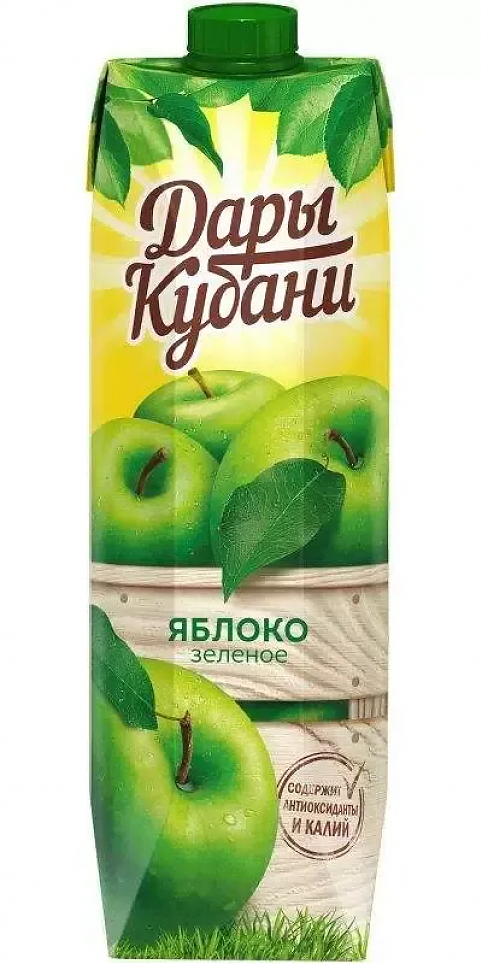 Нектар "Дары Кубани" Яблоко осветленный, 0.95 л: Фото 1