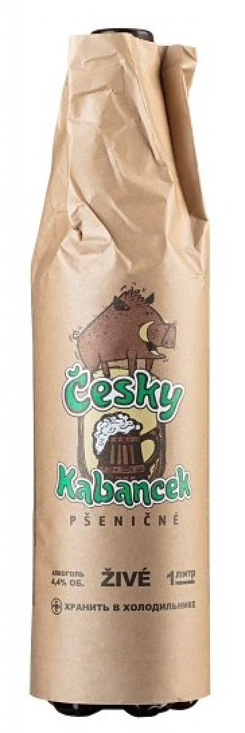 Пиво "Cesky Kabancek" Нефильтрованное Пшеничное, ПЭТ, 1л: Фото 1
