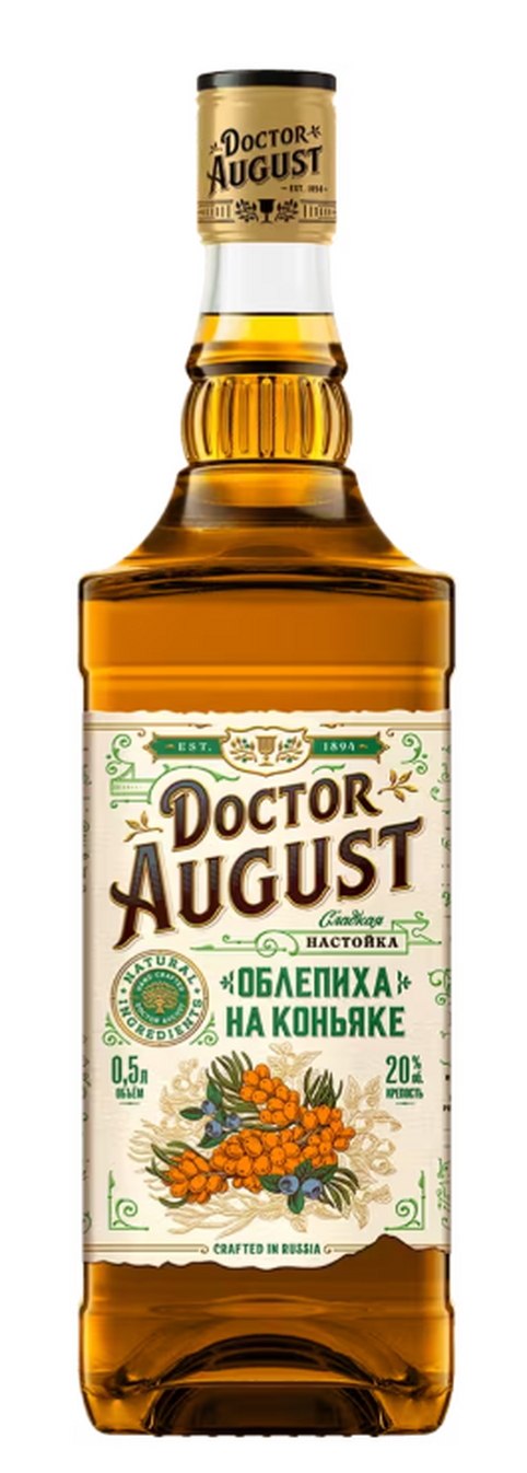 Настойка "Doctor August" Облепиха на коньяке 0.5 л: Фото 1