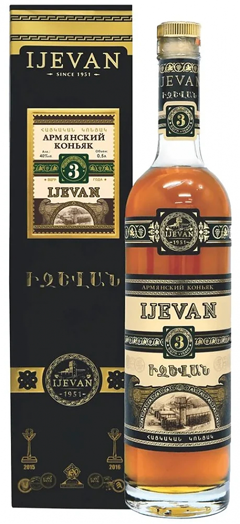 Коньяк "Ijevan" 3 года, 0.5 л: Фото 1