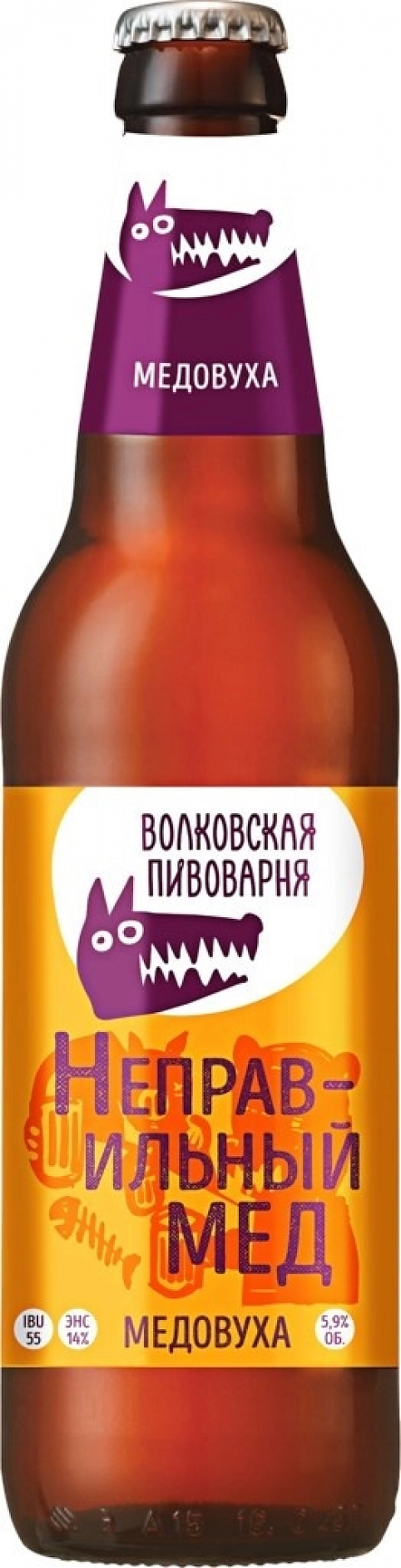 Mead \"Неправильный Мед\", медовуха,  0.45 л: Фото 1