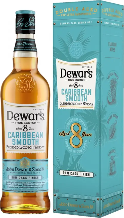 Виски "Dewar's" Caribbean Smooth 8 Years Old, gift box,  0.7 л: Фото 1