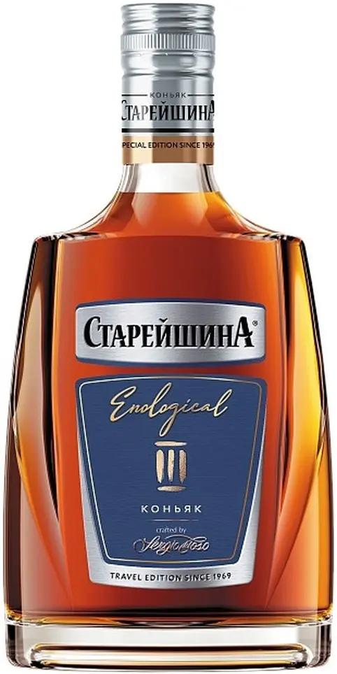 Коньяк "Старейшина" Трэвел Трехлетний, фляга,  250 мл: Фото 1