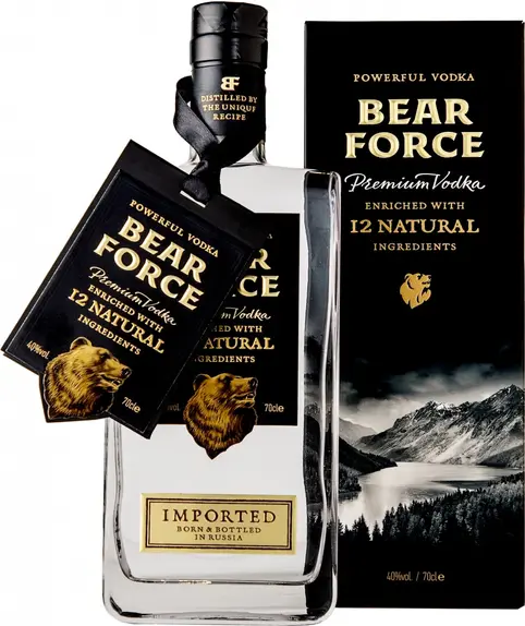Водка "Bear Force" Powerful, gift box,  0.7 л: Фото 1