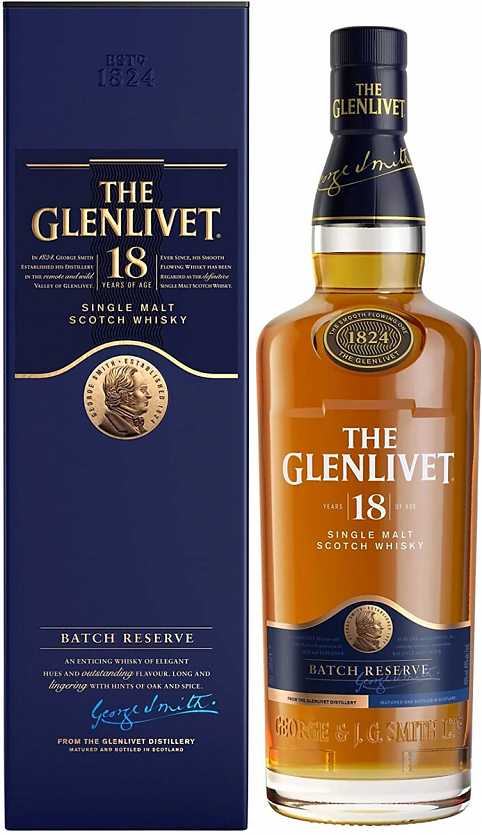 Виски \"The Glenlivet\" 18 years, with box,  0.7 л: Фото 1