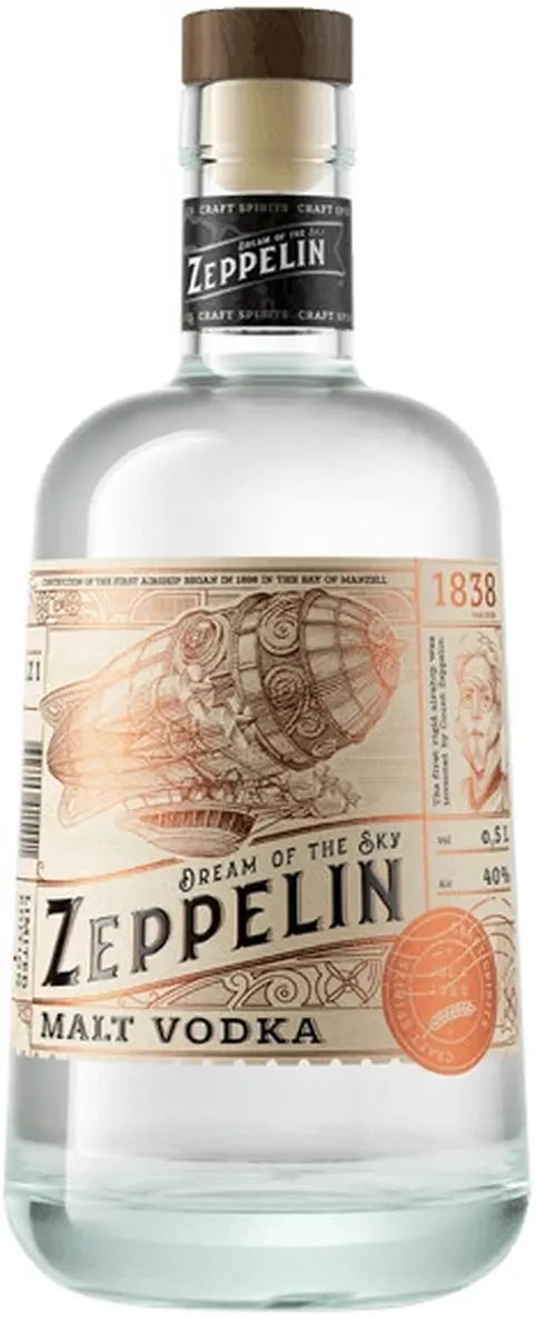Водка "Zeppelin" Malt,  0.5 л: Фото 1