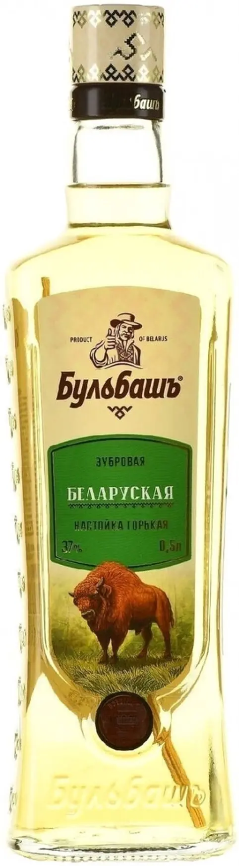 Ликер "Бульбашъ" Зубровая Беларуская, настойка горькая,  0.5 л: Фото 1