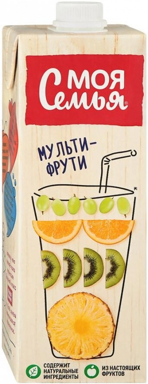 Сок "Моя Семья" Мульти-Фрути, нектар,  0.95 л: Фото 1