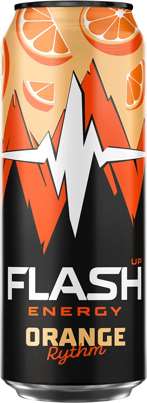 Вода "Flash Up" Energy, Orange Rhythm, Energy Drink, in can,  0.45 л: Фото 1