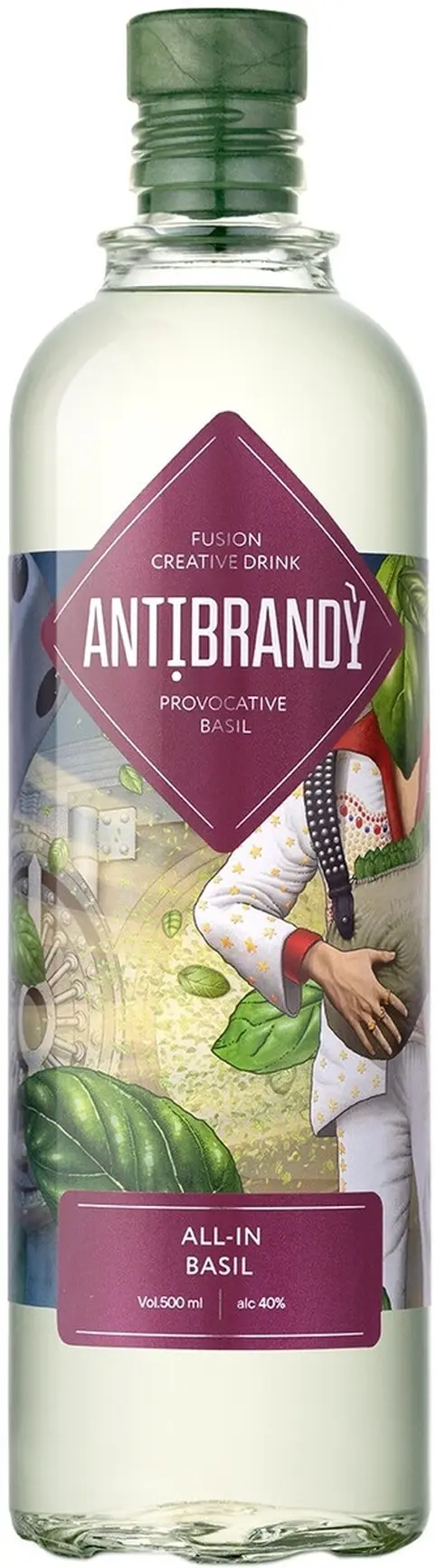 Бренди \"Antibrandy\" All-in Basil,  0.5 л: Фото 1