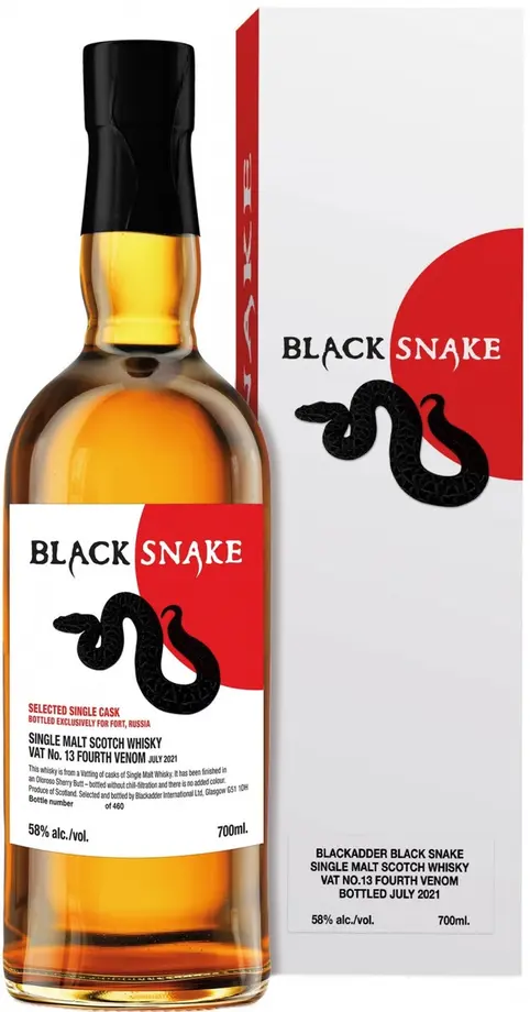 Виски Blackadder, "Black Snake" Vat №13 Fourth Venom, gift box,  0.7 л: Фото 1