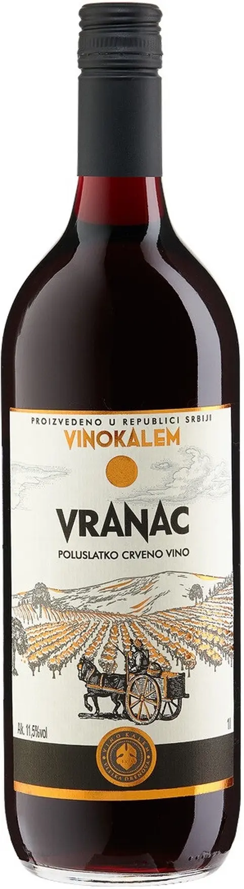 Вино Vino Kalem, Vranac Poluslatko,  1 л: Фото 1