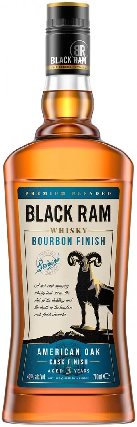 Виски "Black Ram" Bourbon Finish 3 Years Old,  0.7 л: Фото 1
