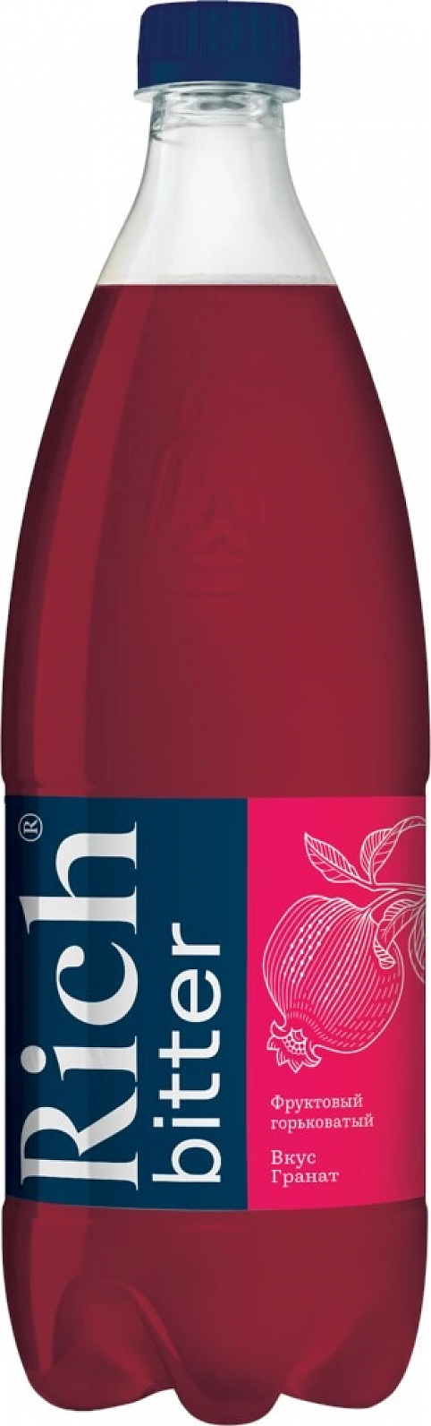 Вода "Rich" Bitter Pomegranate, PET,  1 л: Фото 1