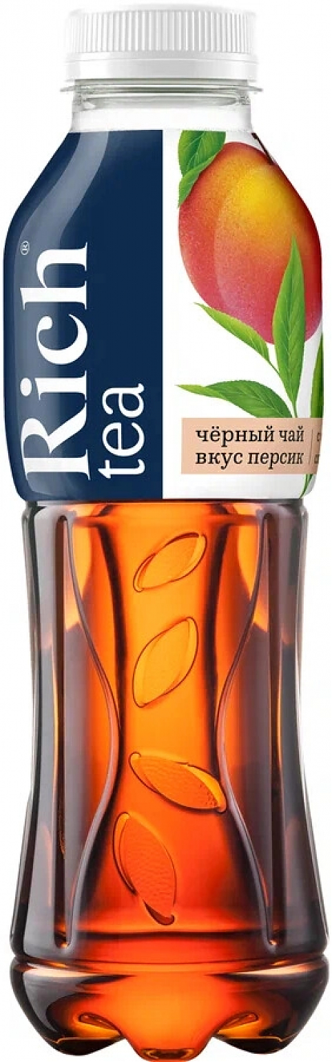 Чай "Rich" Black Tea Peach, PET,  0.5 л: Фото 1