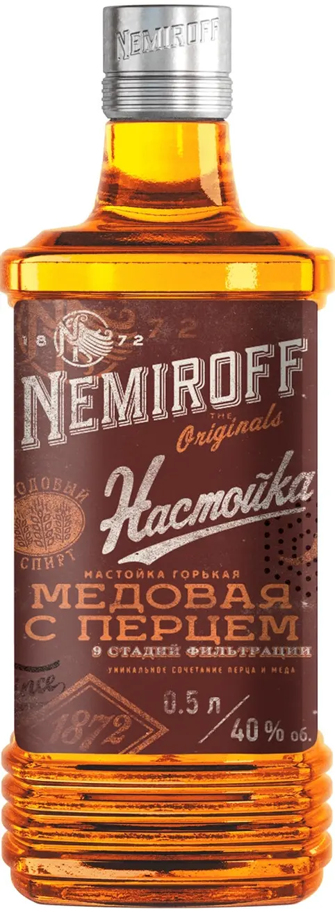 Ликер "Nemiroff" Medovaya s Percem, Bitter,  0.5 л: Фото 1