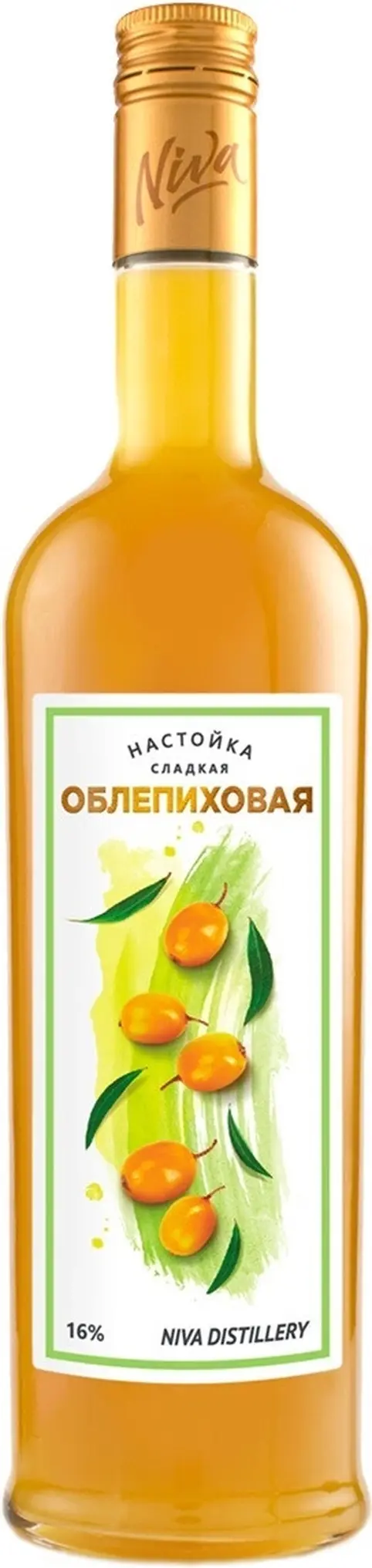Ликер Нива Дистиллери, Облепиховая, настойка сладкая,  0.5 л: Фото 1