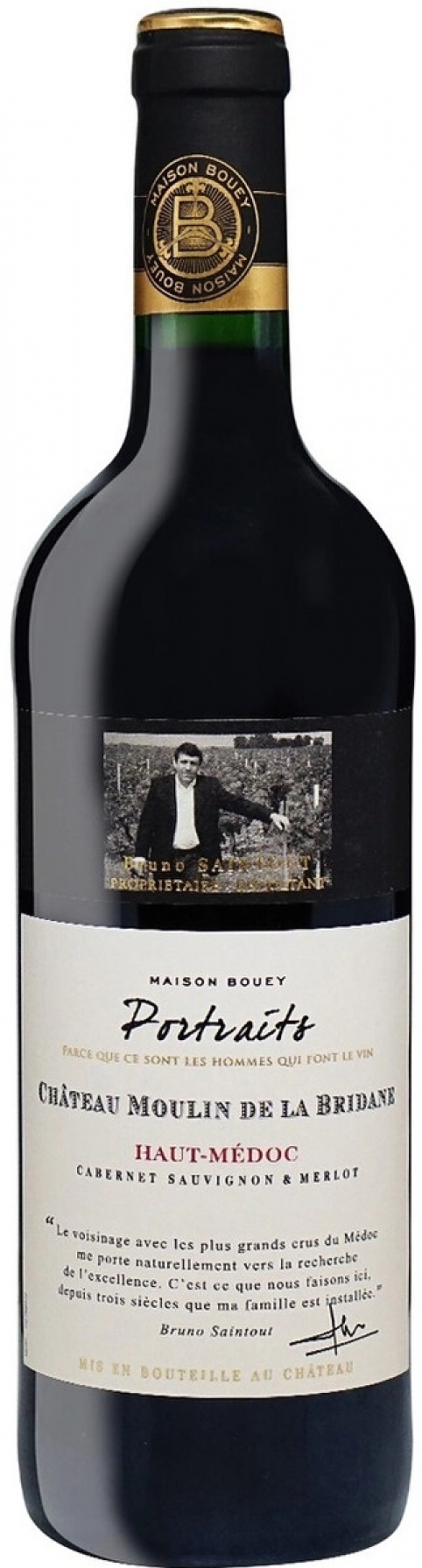 Вино Chateau Moulin de la Bridane, "Portraits", Haut-Medoc AOC, 2021: Фото 1