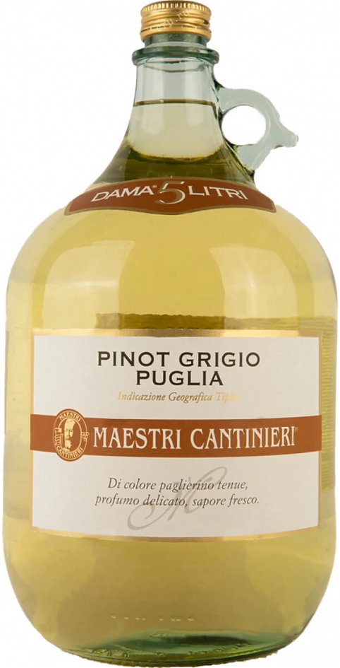 Вино Caldirola, "Maestri Cantinieri" Pinot Grigio, Puglia IGP,  5 л: Фото 1