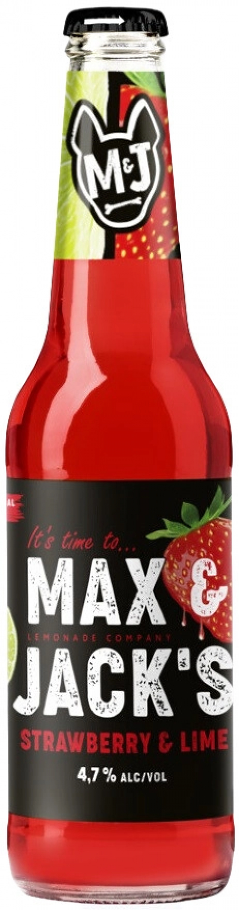 Пивной напиток "Max & Jack's" Strawberry & Lime,  400 мл: Фото 1