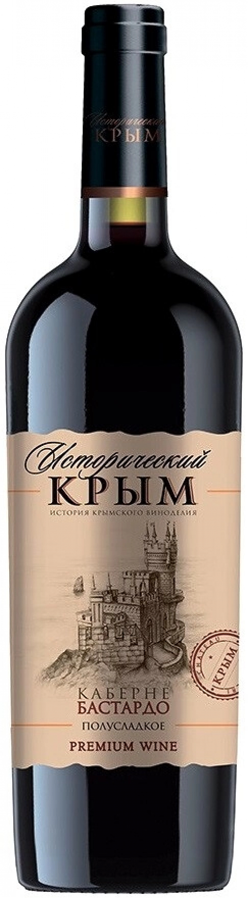 Вино "Исторический Крым" Каберне-Бастардо полусладкое 1.5 л: Фото 1