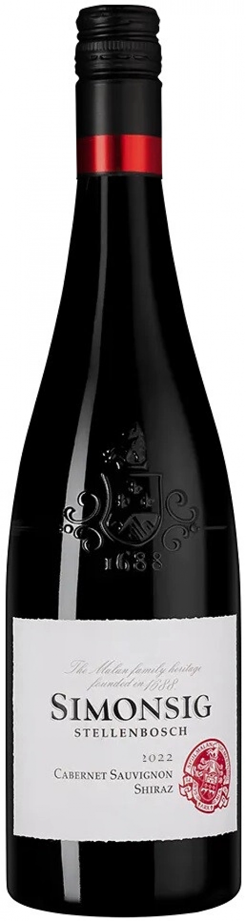 Вино Simonsig, Cabernet Sauvignon-Shiraz, 2022: Фото 1