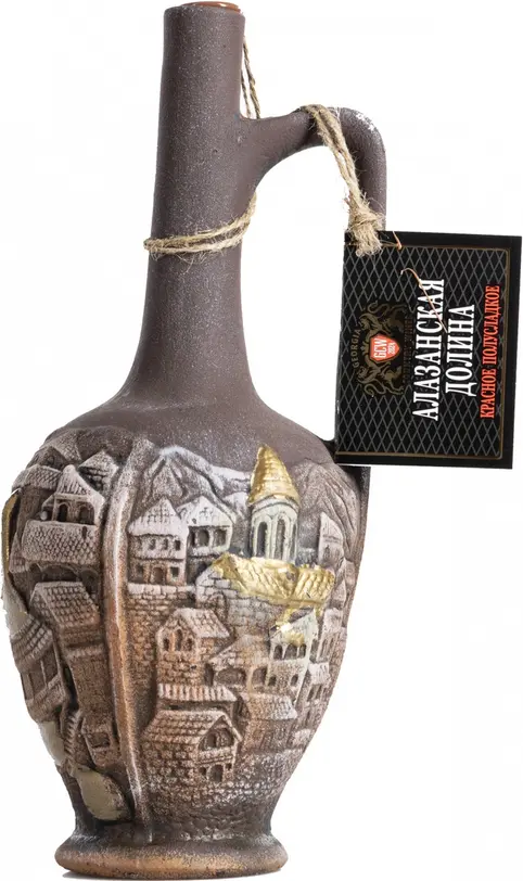 Вино Imedi-96, "Georgia Country Wines" Alazani Valley Red, ceramic jug: Фото 1