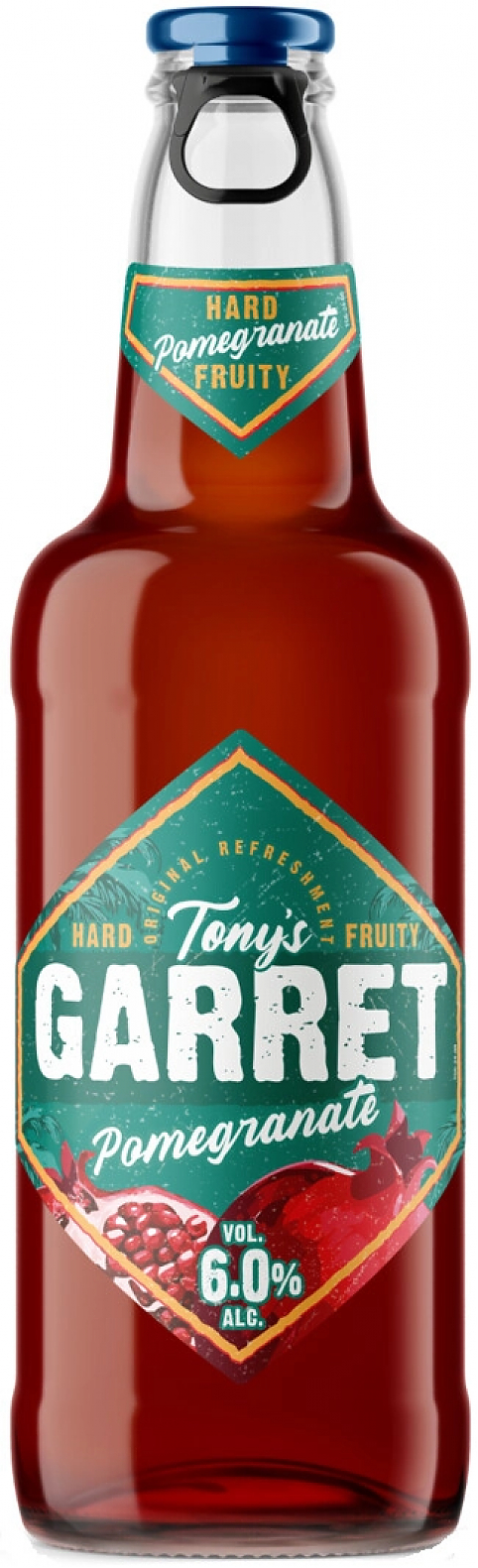 Пиво "Tony's Garret" Hard Pomegranate,  400 мл: Фото 1