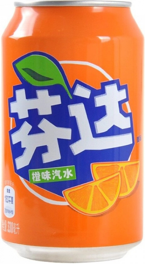 Напиток "Fanta" Orange (China), in can,  0.33 л: Фото 1