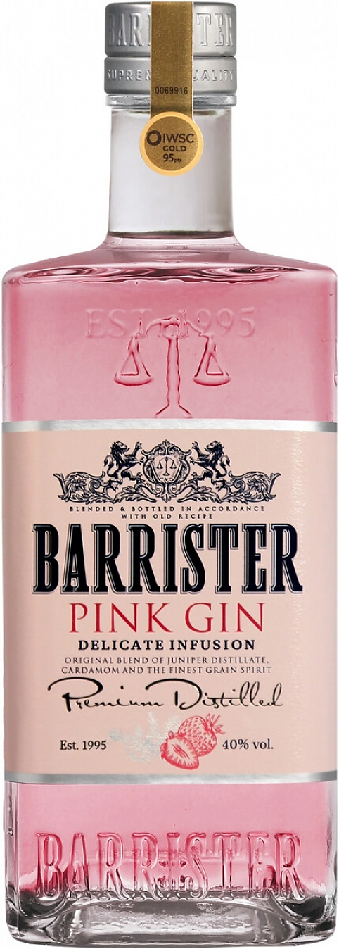 Джин "Barrister" Pink Gin,  1 л: Фото 1