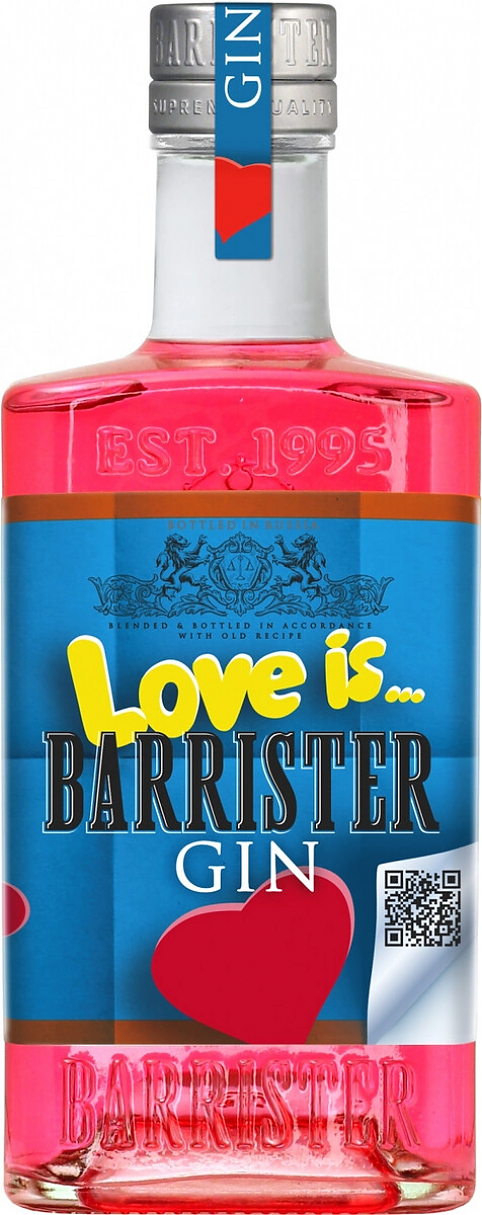Джин "Barrister" Love Is,  0.7 л: Фото 1