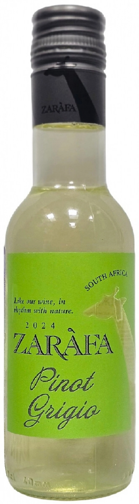Вино Mountain River Wines, "Zarafa" Pinot Grigio, Western Cape WO, 2024,  187 мл: Фото 1