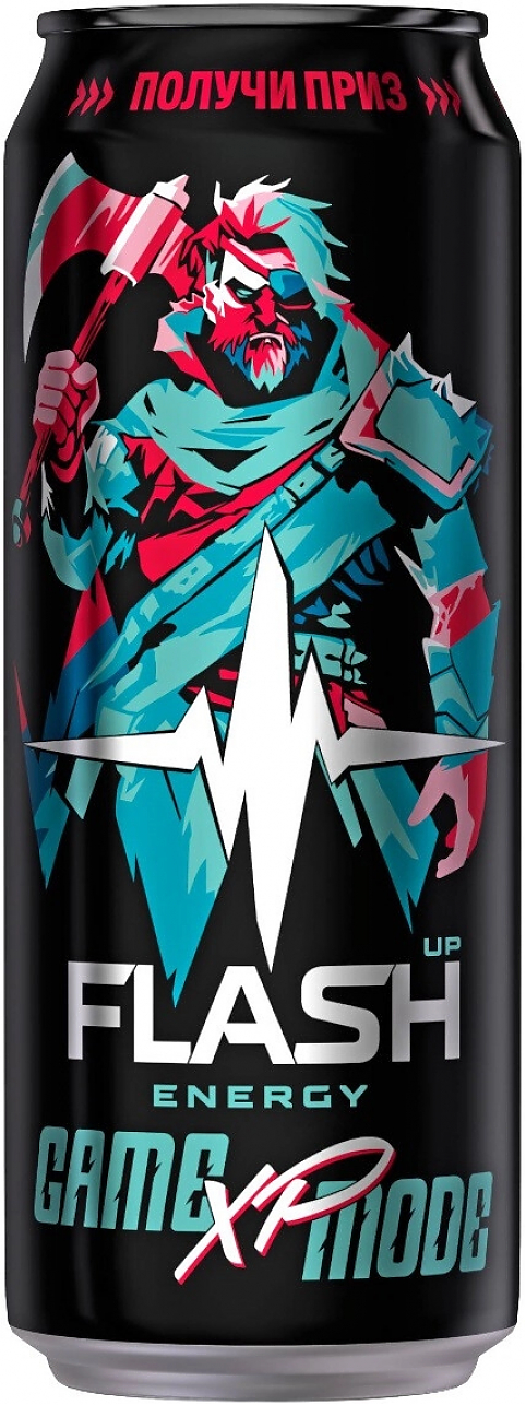 Вода "Flash Up" Energy, Game Mode XP, Energy Drink, in can,  0.45 л: Фото 1