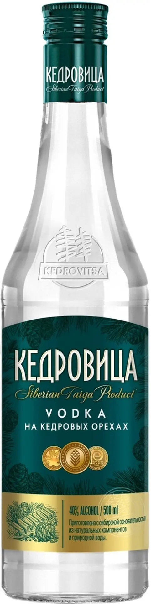 Водка \"Кедровица\" на Кедровых Орехах,  0.5 л: Фото 1