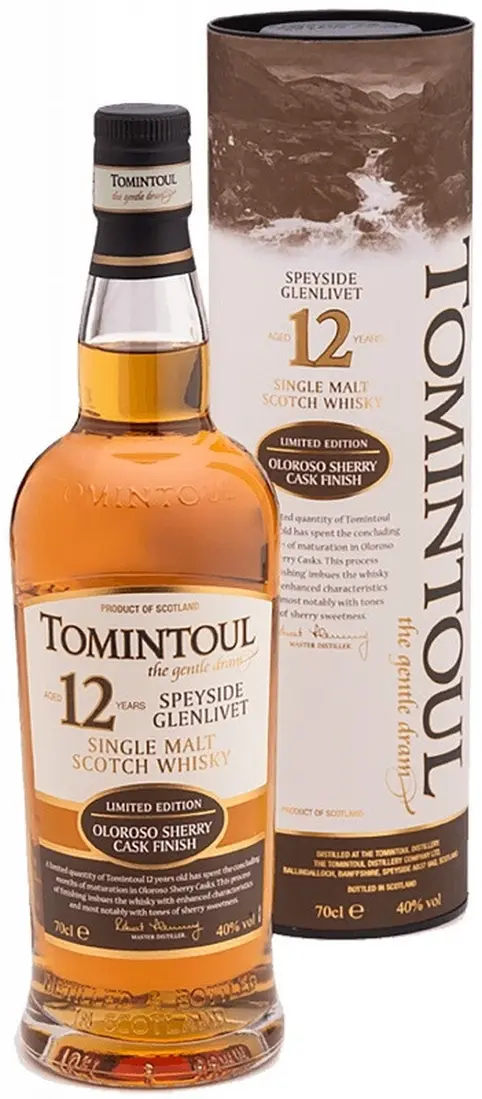 Виски \"Tomintoul\" 12 YO, Oloroso Sherry Cask Finish, gift tube,  0.7 л: Фото 1