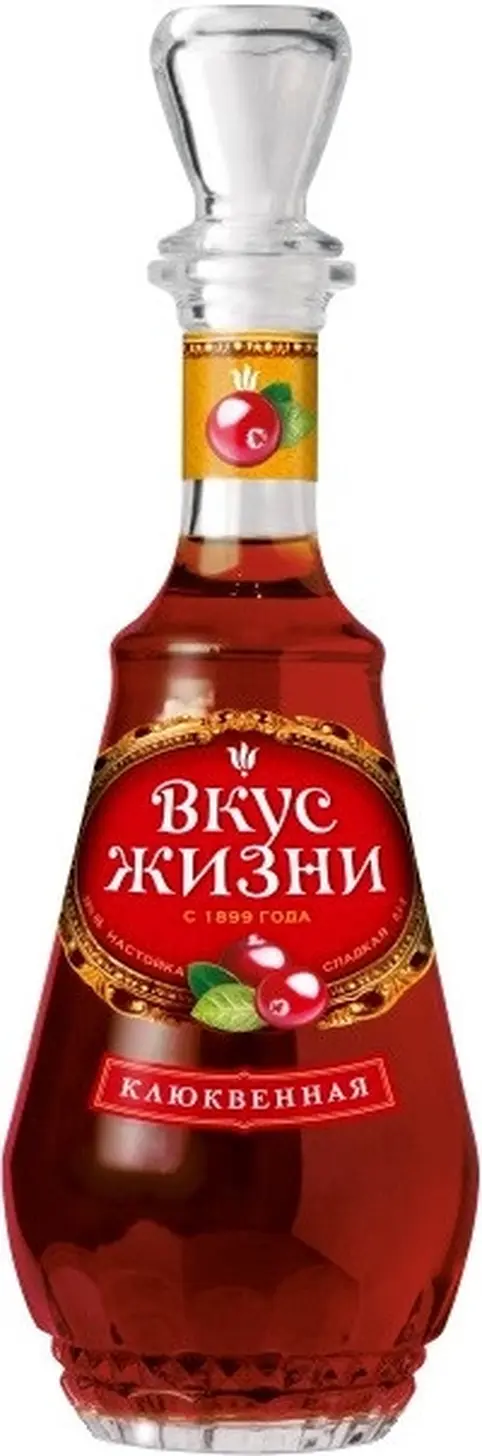 Ликер \"Вкус жизни\" Клюквенная, Настойка сладкая,  0.5 л: Фото 1