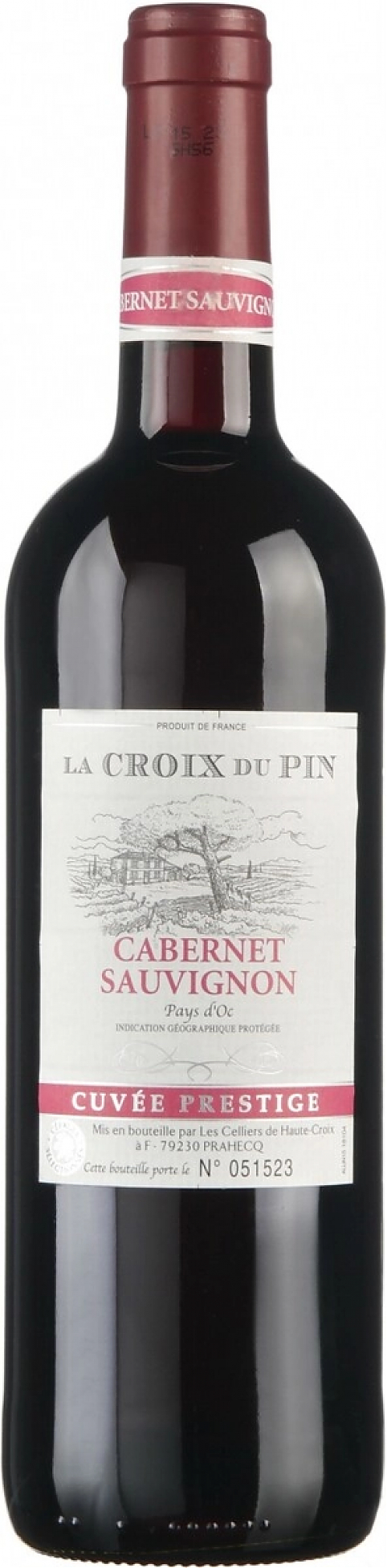 Вино FDL, "La Croix du Pin" Cabernet Sauvignon, Pays d'Oc IGP: Фото 1