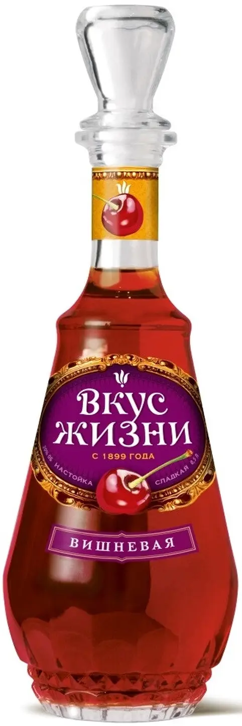 Ликер "Вкус жизни" Вишневая, Настойка сладкая,  0.5 л: Фото 1