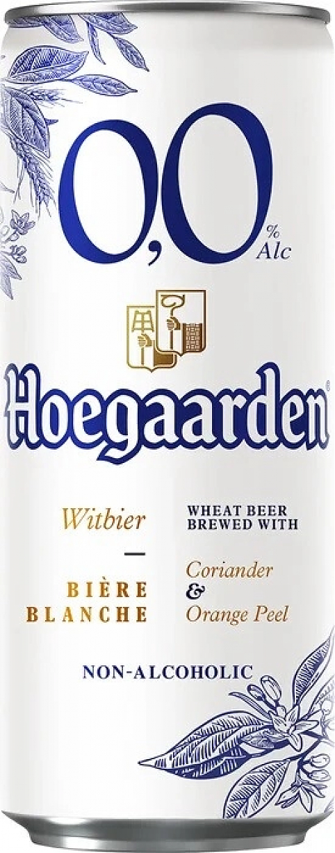Пиво "Hoegaarden" Blanche 0,0, in can,  0.33 л: Фото 1