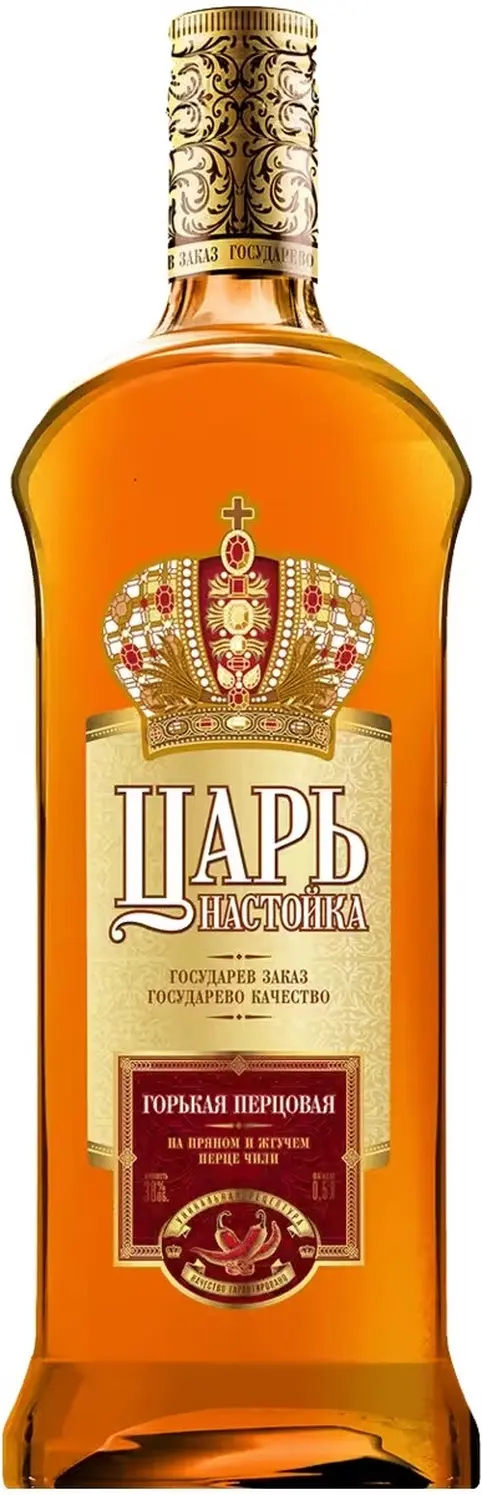 Водка "Царь" Перцовая Настойка Горькая,  0.5 л: Фото 1