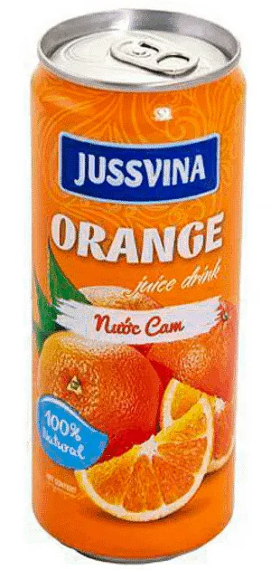 Напиток сокосодержащий "Jussvina" апельсин, 330 мл