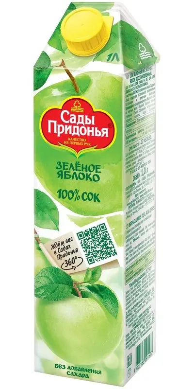 Сок "Сады Придонья" Зеленое яблоко, 1 л