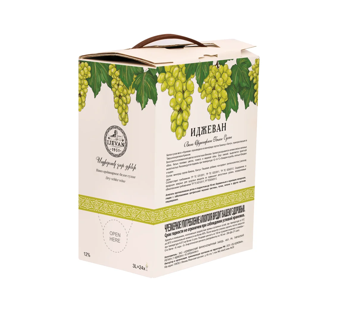 Вино "Ijevan" White Dry, 3л