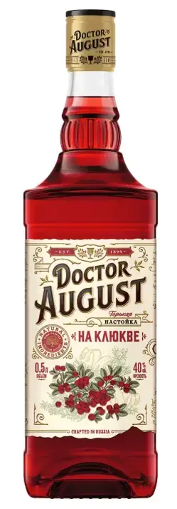 Настойка горькая "Doctor August" На клюкве 0.5 л