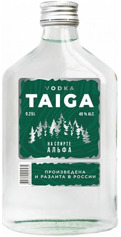 Водка "Тайга", 0,375 мл