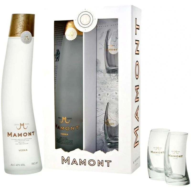 Водка "Mamont" + 2 shot,  0.7 л