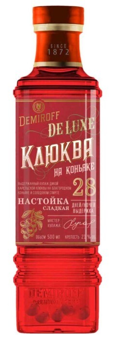 Ликер "Demiroff" Cranberry with Cognac,  250 мл