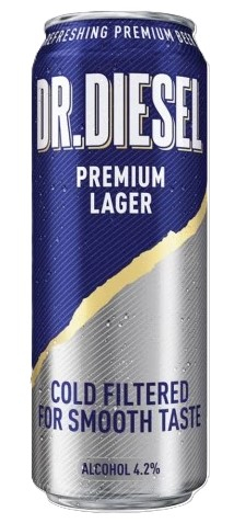 Пиво "Dr.Diesel" Premium Lager Light, 0.45 л