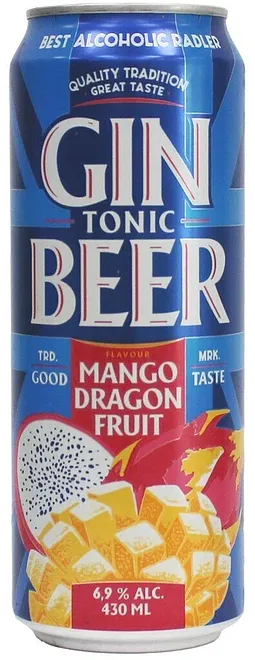 Пивной напиток "Ginbeer" Mango Dragon Fruit, 0.43 л 