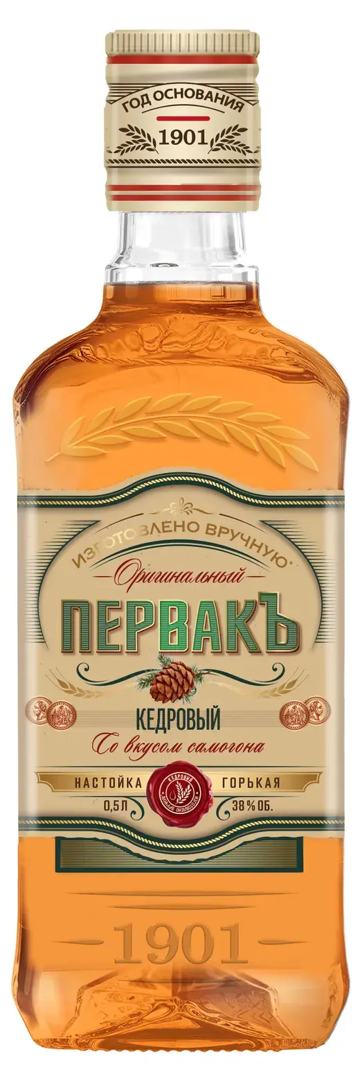 Настойка "Первак Кедровый со вкусом самогона" 0,5л 